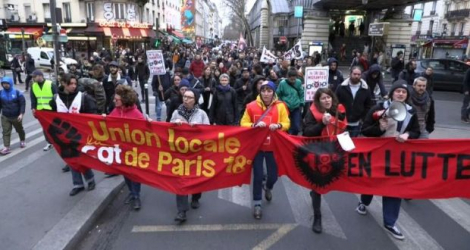 Manifestation contre la réforme des retraites le 22 mars 2023 à Paris.