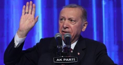 Le président turc Recep Tayyip Erdogan, le 11 avril 2023 à Ankara ( Adem ALTAN / AFP/Archives )