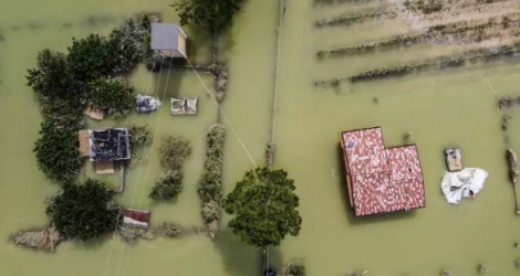 Vue aérienne de Cesena après des inondations dans la région d'Émilie-Romagne, dans le nord-est de l'Italie, le 18 mai 2023. AFP Alessandro Serrano 