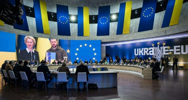 Rencontre entre la Commission européenne et le gouvernement ukrainien, le 2 février 2023 à Kiev.