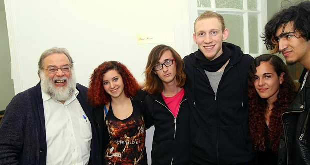 Aux côtés des jeunes du Club de musique de Jérusalem, en décembre 2015.