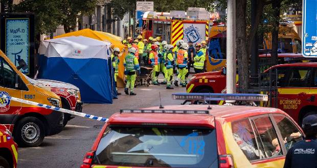 Quatre morts après l’effondrement d’un immeuble en travaux dans le centre de Madrid