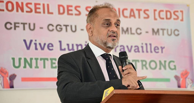 Le ministre Uteem dénonce l’absence de femmes dans la délégation syndicale