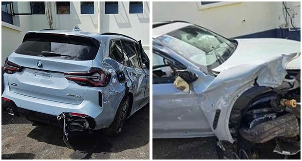 Une BMW accidentée : Polémique autour d’un ministre