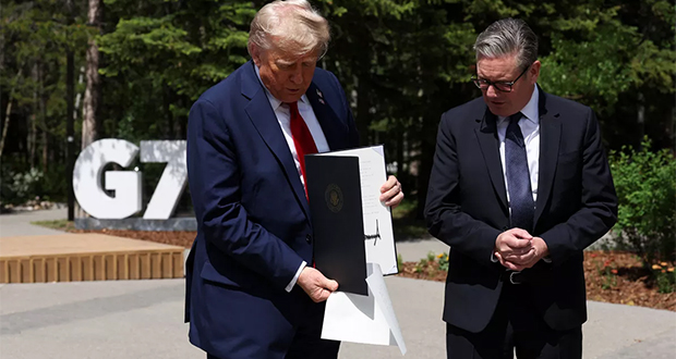 Donald Trump et Keir Starmer signent un accord commercial lors du G7