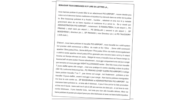 Le PIO parle de personnel réduit