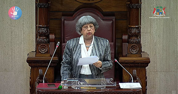 Parliament: First Anniversary: The Speaker Calls to Order and Defends Her Impartiality