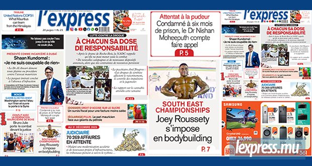 Les grands titres de l'express de ce mercredi 26 août 2026