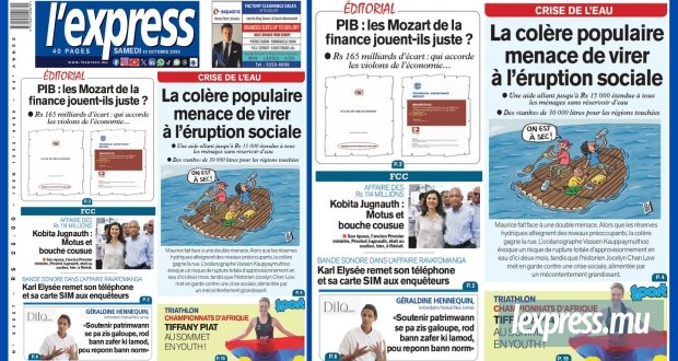Les grands titres de l'express de ce samedi 10 octobre 2026