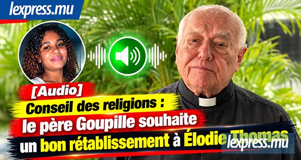 Le père Goupille souhaite un bon rétablissement à Élodie Thomas