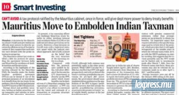 Port-Louis et New Delhi renforcent la transparence fiscale