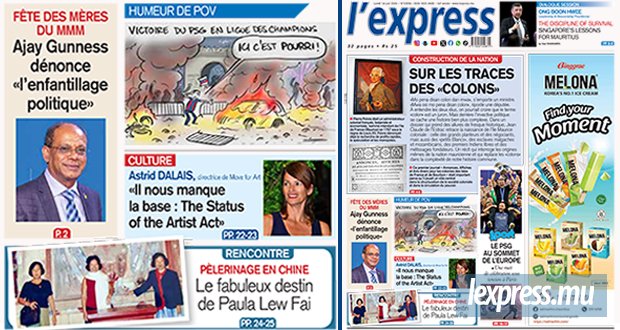 Les grands titres de l'express de ce lundi 1ᵉʳ juin 2026