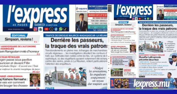 Les grands titres de l'express de ce samedi 22 août 2026