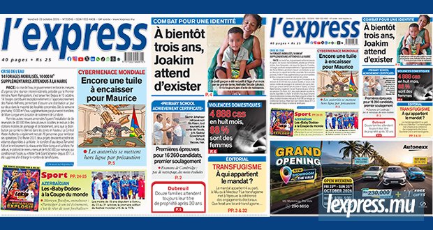 Les grands titres de l'express de ce vendredi 23 octobre 2026