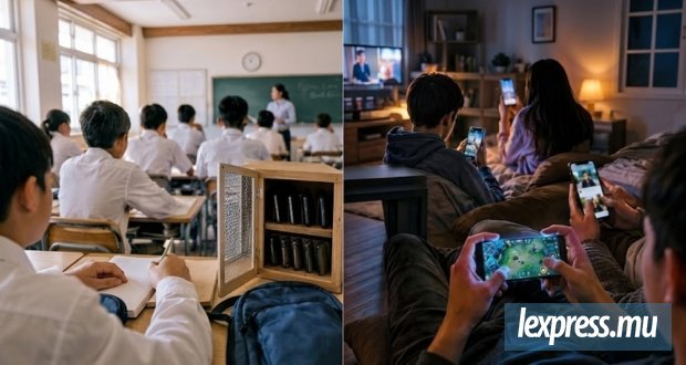 Mobile phones: Locked away in class, unfiltered at home