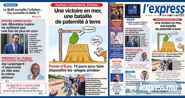 Les grands titres de l'express de ce vendredi 14 août 2026