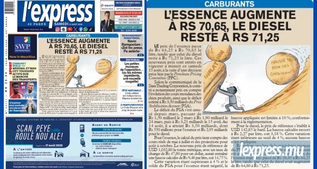 Les grands titres de l'express de ce samedi 15 août 2026