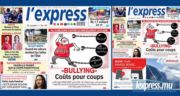 Les grands titres de l'express de ce jeudi 2 juillet 2026