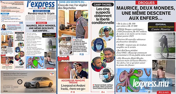 Les grands titres de l'express de ce mercredi 3 juin 2026