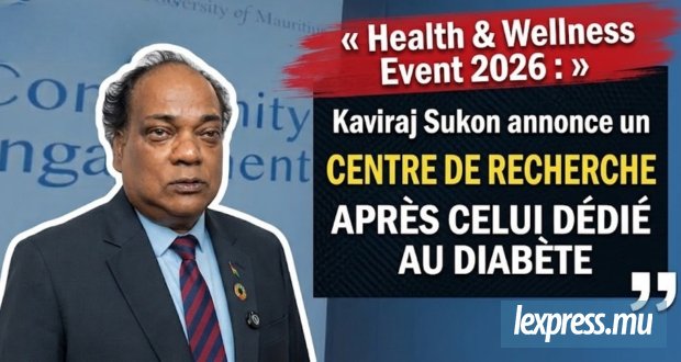 Kaviraj Sukon annonce un centre de recherche après celui dédié au diabète