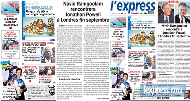 Les grands titres de l'express de ce mardi 22 septembre 2026