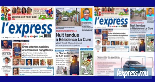 Les grands titres de l'express de ce lundi 15 juin 2026