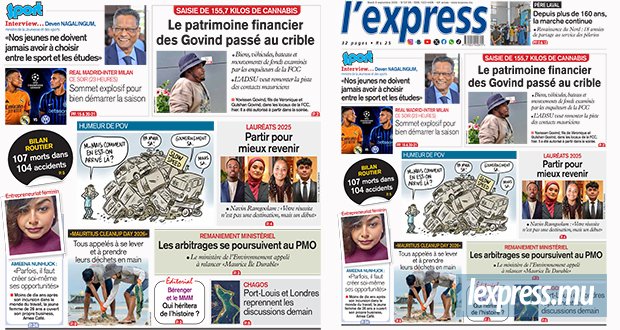 Les grands titres de l'express de ce mardi 8 septembre 2026