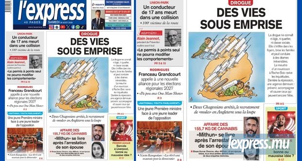Les grands titres de l'express de ce samedi 29 août 2026