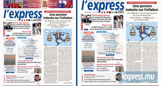 Les grands titres de l'express de ce jeudi 9 juillet 2026