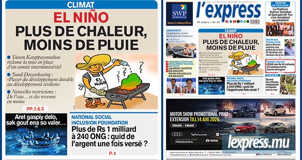 Les grands titres de l'express de ce mardi 11 août 2026