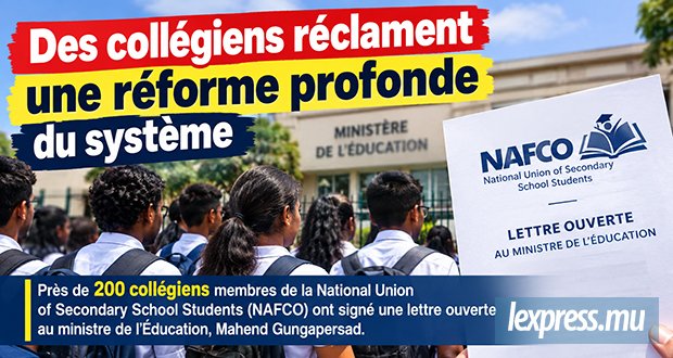 Des collégiens réclament une réforme profonde du système