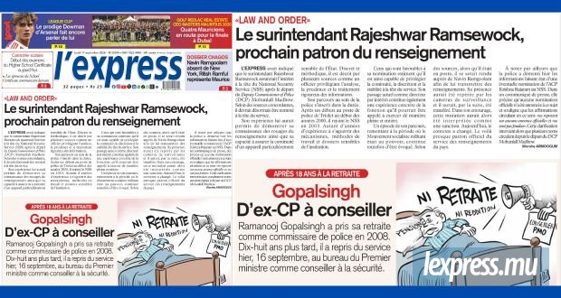 Les grands titres de l'express de ce jeudi 17 septembre 2026