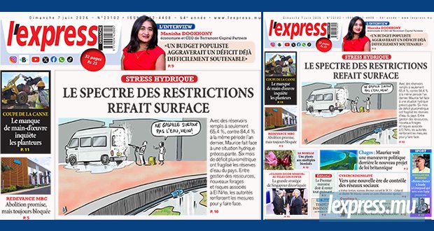 Les grands titres de l'express de ce dimanche 7 juin 2026