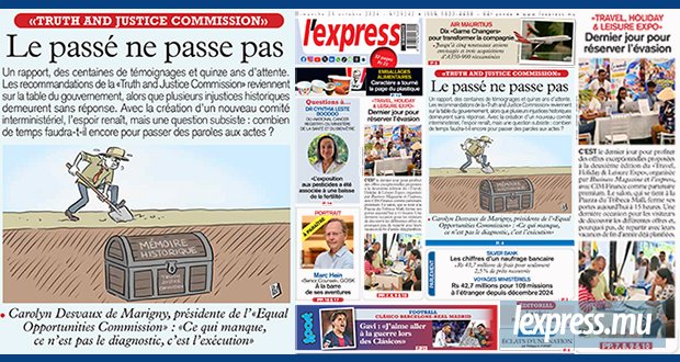 Les grands titres de l'express de ce dimanche 25 octobre 2026
