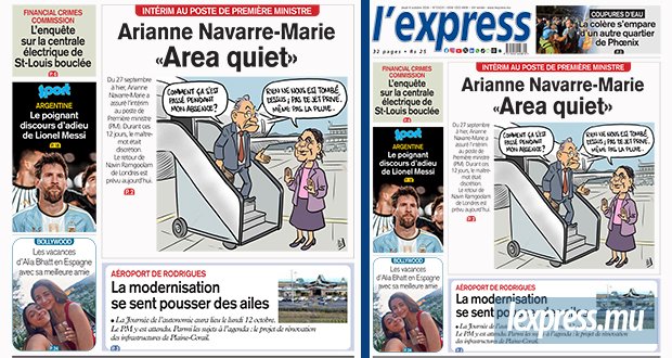 Les grands titres de l'express de ce jeudi 8 octobre 2026