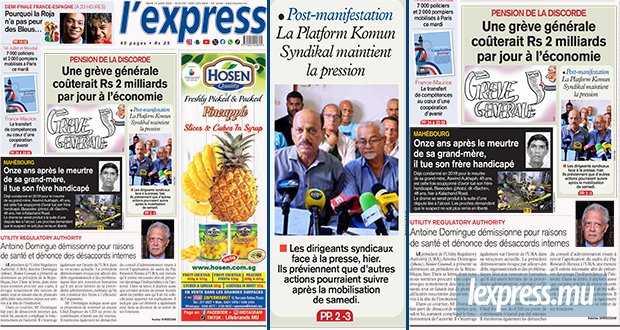 Les grands titres de l'express de ce mardi 14 juillet 2026