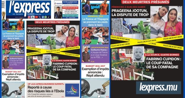 Les grands titres de l'express de ce samedi 6 juin 2026