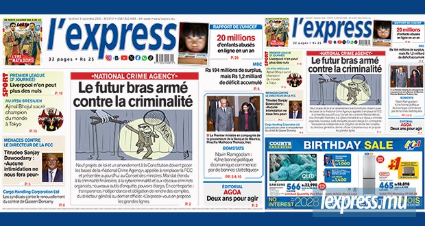 Les grands titres de l'express de ce vendredi 4 septembre 2026