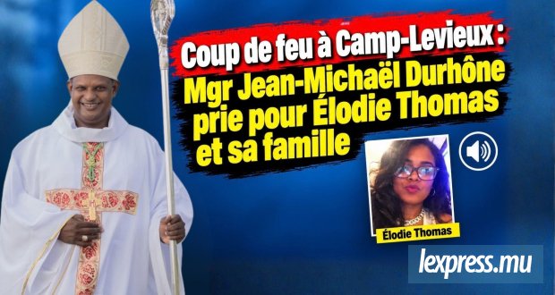 Mgr Jean-Michaël Durhône prie pour Élodie Thomas et sa famille