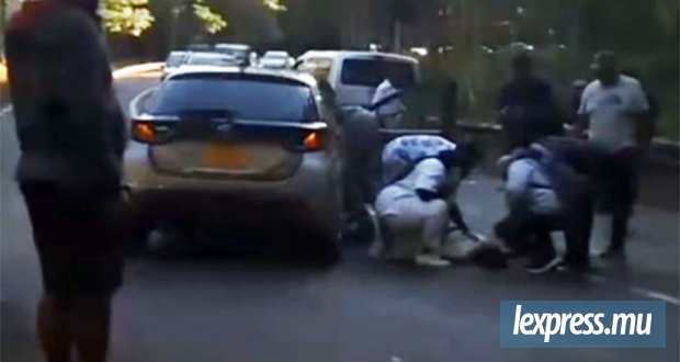 Une jeune conductrice blessée