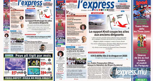 Les grands titres de l'express de ce mercredi 1ᵉʳ juillet 2026