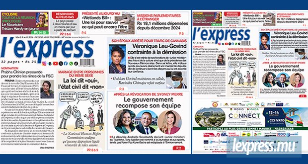 Les grands titres de l'express de ce mardi 4 août 2026