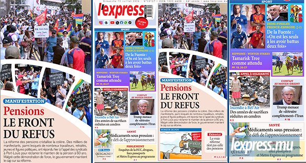 Les grands titres de l'express de ce dimanche 12 juillet 2026