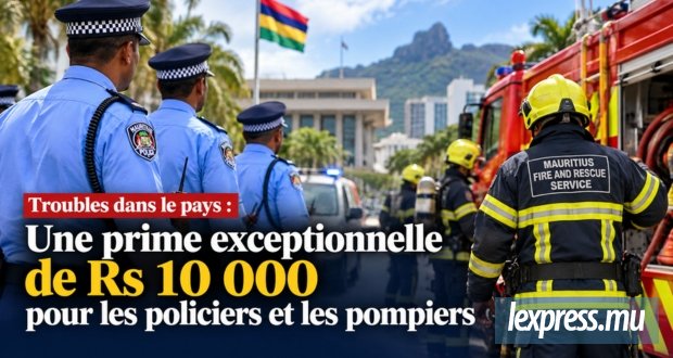 Une prime exceptionnelle de Rs 10 000 pour les policiers et les pompiers