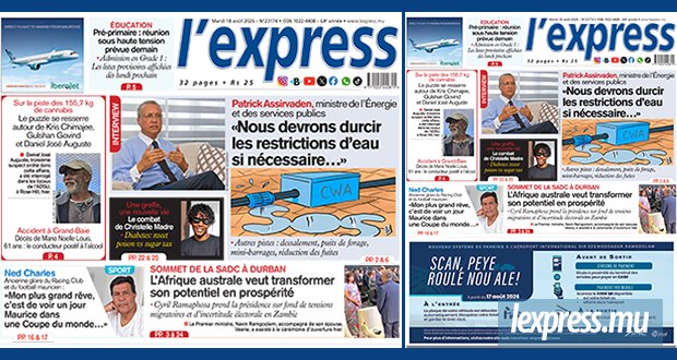 Les grands titres de l'express de ce mardi 18 août 2026