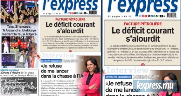 Les grands titres de l'express de ce lundi 5 octobre 2026