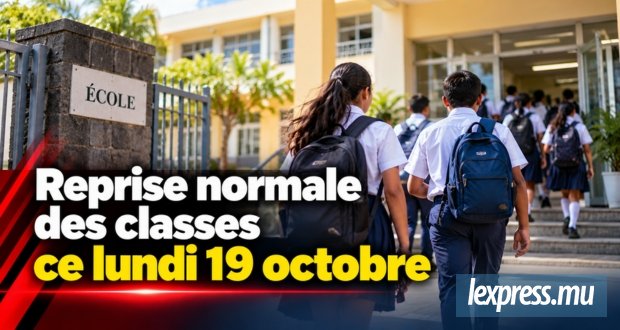 Reprise normale des classes ce lundi 19 octobre