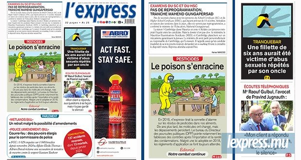 Les grands titres de l'express de ce jeudi 22 octobre 2026