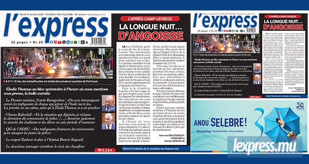 Les grands titres de l'express de ce mardi 13 octobre 2026