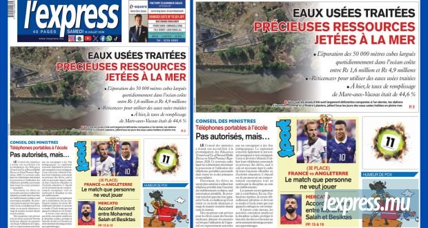 Les grands titres de l'express de ce samedi 18 juillet 2026